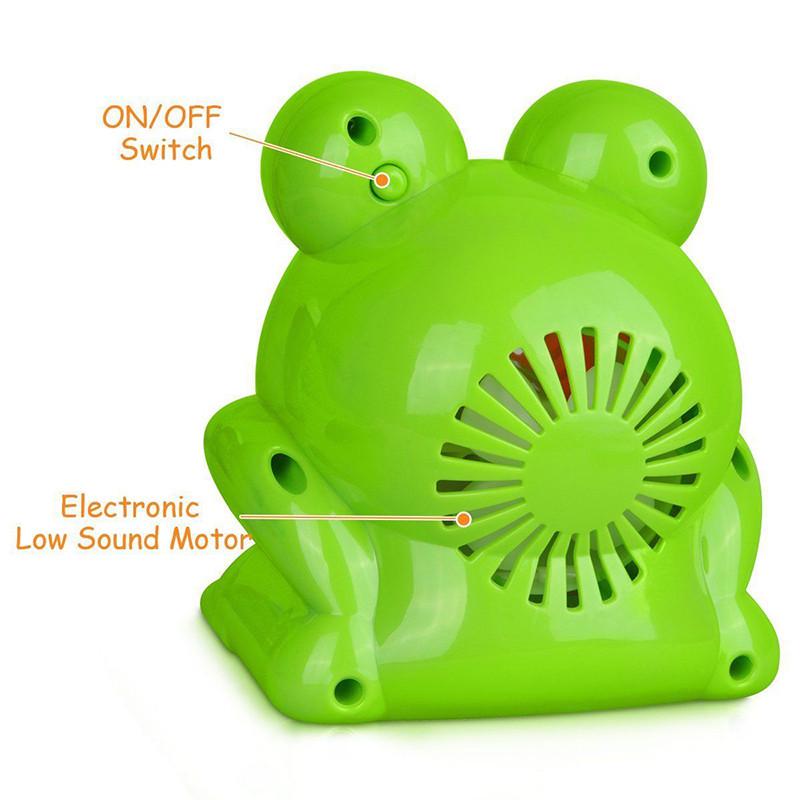 Máquina automática de burbujas con forma de rana, juguete para fiestas de verano al aire libre para niños