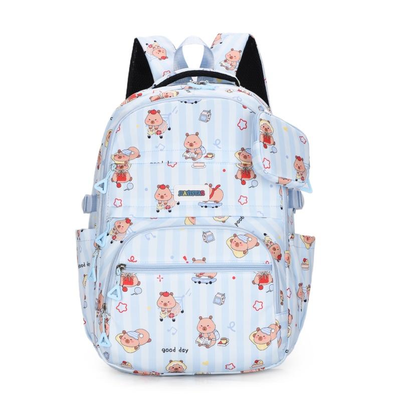 

Студенческий школьный рюкзак Женский большой вместимости Мультяшный рюкзак синий