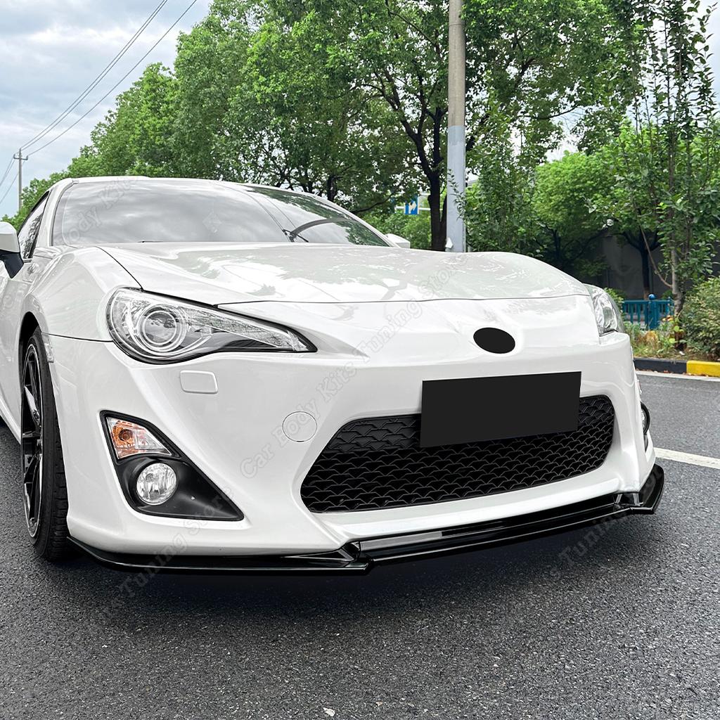Spoiler anteriore a labbro diviso diffusore nero lucido per Toyota 86 GT86 FT86 Scion FR-S 2012-2016 Bodykit Accessori Tuning