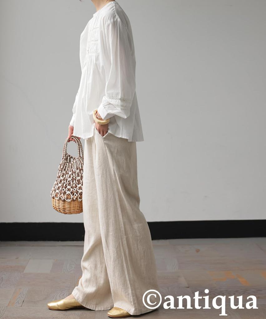 Antiqua Indian Cotton Round Long One Size White Women's Blouse, Neck, Sleeve, IYA-00074, 03,