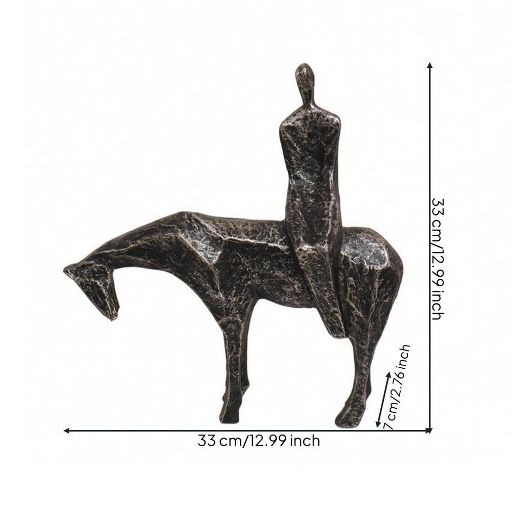 Abstract Human and Horse Sculpture Stylish for Entryway, Living Room