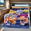 1PC Dragon Ball Super  Print Flannel Blanket, High quality All Seasons, Home Decor, Warmth and Comfort, Perfect for Christmas Gifts