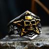 Nouveau Magasin Beier Bague Homme en Acier Inoxydable 316L Gothique Nouveau Design Étoile Crâne Bague Bijoux Mode LLBR8-425R
