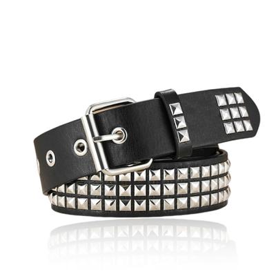 Zwart [Lamerry] Riem met Studs en American Bling, Uniseks, Punk, Jeans, Y2K, Casual, Stijlvol, Streetwear, Bling, 115cm,