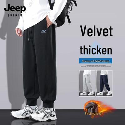 JEEP SPIRIT Men's Fleece-Lined Casual Sweatpants