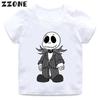 Halloween Town Pumpkin King Jack Skellington Print Kids T-Shirts Funny Girls Clothes Baby Boys T shirt Summer Children Tops