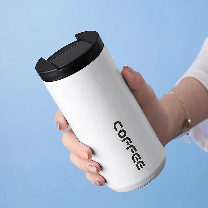 500Ml Stainless Steel Coffee Thermos Bottle Thermal Mug Leakproof Car Vacuum Flasks Coffee Cup Travel Portable Insulated Bottles