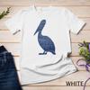 Pelican T Shirt Mens Womens Tees Top - Denim Blue Jean Texture Unisex T-Shirt Mens Womens Tees Top