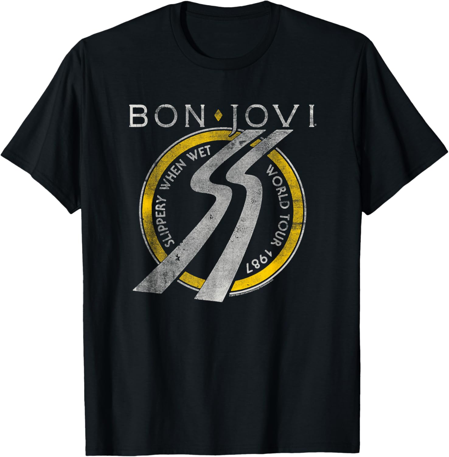 Bon Jovi Slippery When Wet World Tour 1987 T-shirt S