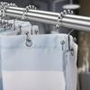 12Pcs Double Sided Rolling Shower Curtain Rings Free Sliding Bathroom Shower Hangers  Curtain Rods
