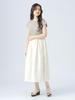 Beams Heart Jacquard Combination One Size Women's Dress, Beige,