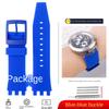 Cinturino in silicone da 22 mm Per Swatch SVG cinturino meccanico svg 403 402 402 407 409 SVGB400 Accessori cinturino da polso in gomma morbida da uomo