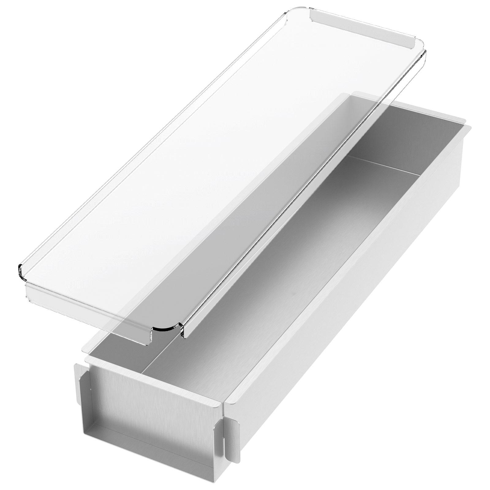 

Stainless steel/acrylic tiramisu mold with lid non stick cheesecake pot rectangular cake pot detachable side panel