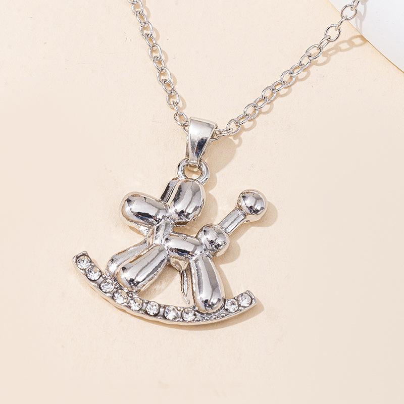 New Accessories Fashion Diamond-encrusted Animal Pendant Versatile Rabbit Cat Alloy Necklace Necklace