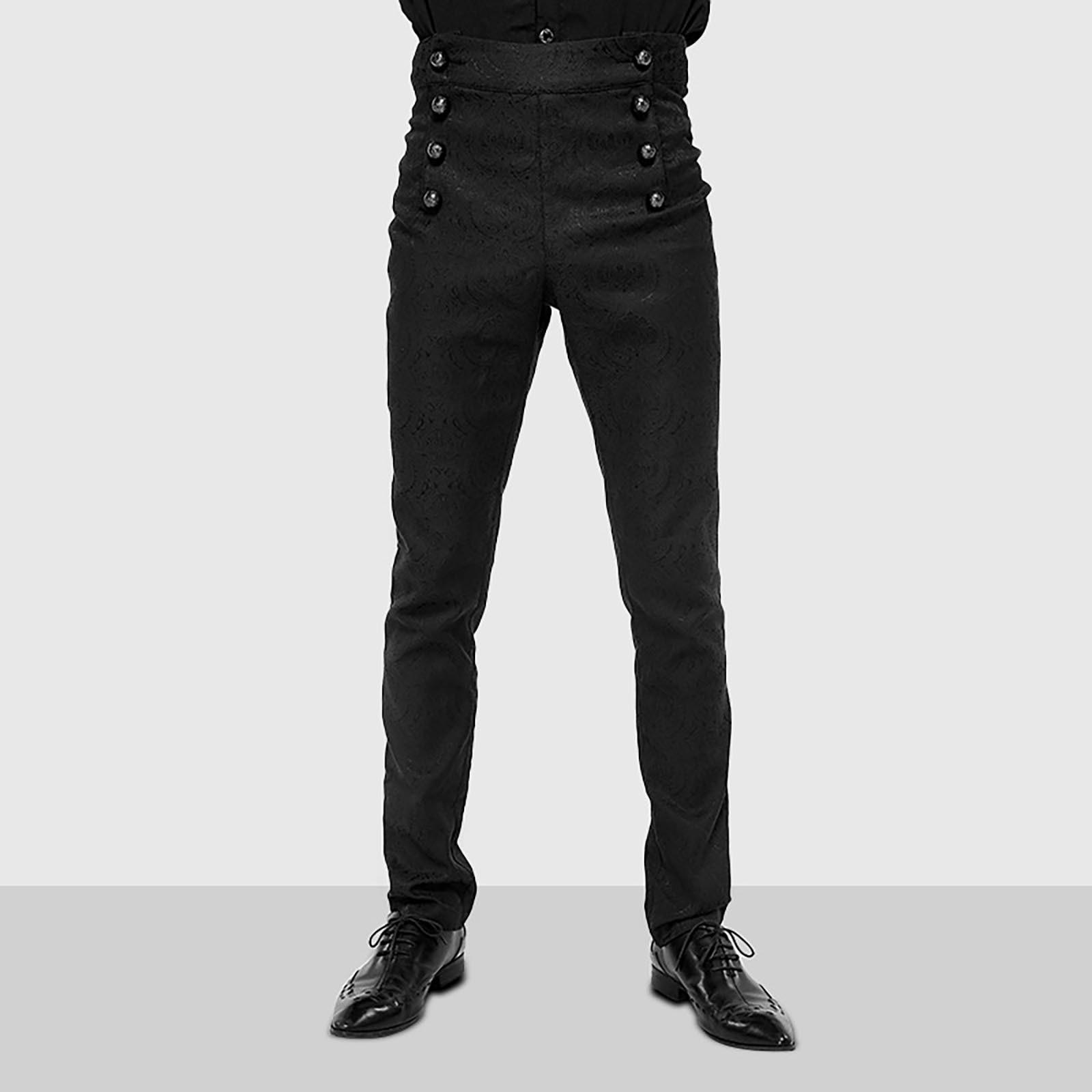 

(Острая курица)Мужские брюки, однотонный модный стимпанк, ретро, ​​мужская униформа, костюм, комбинезон