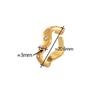 Plating Wave Rings Twisted Round Fine Jewelry Opening Rings Light Luxury Minimalist Design Geometric Rings Gift For Women