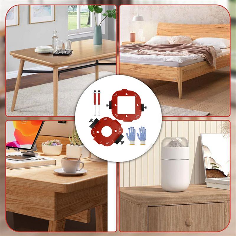 Radius Jig Router Templates 2X Router Corner Templates Routing Guide Set Aluminum Alloy Arc Cutting Auxiliary Tool For Carpenter