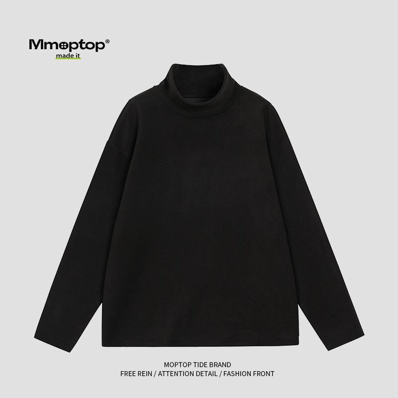 MMOPTOP Men's De Velvet Thermal Turtleneck Top