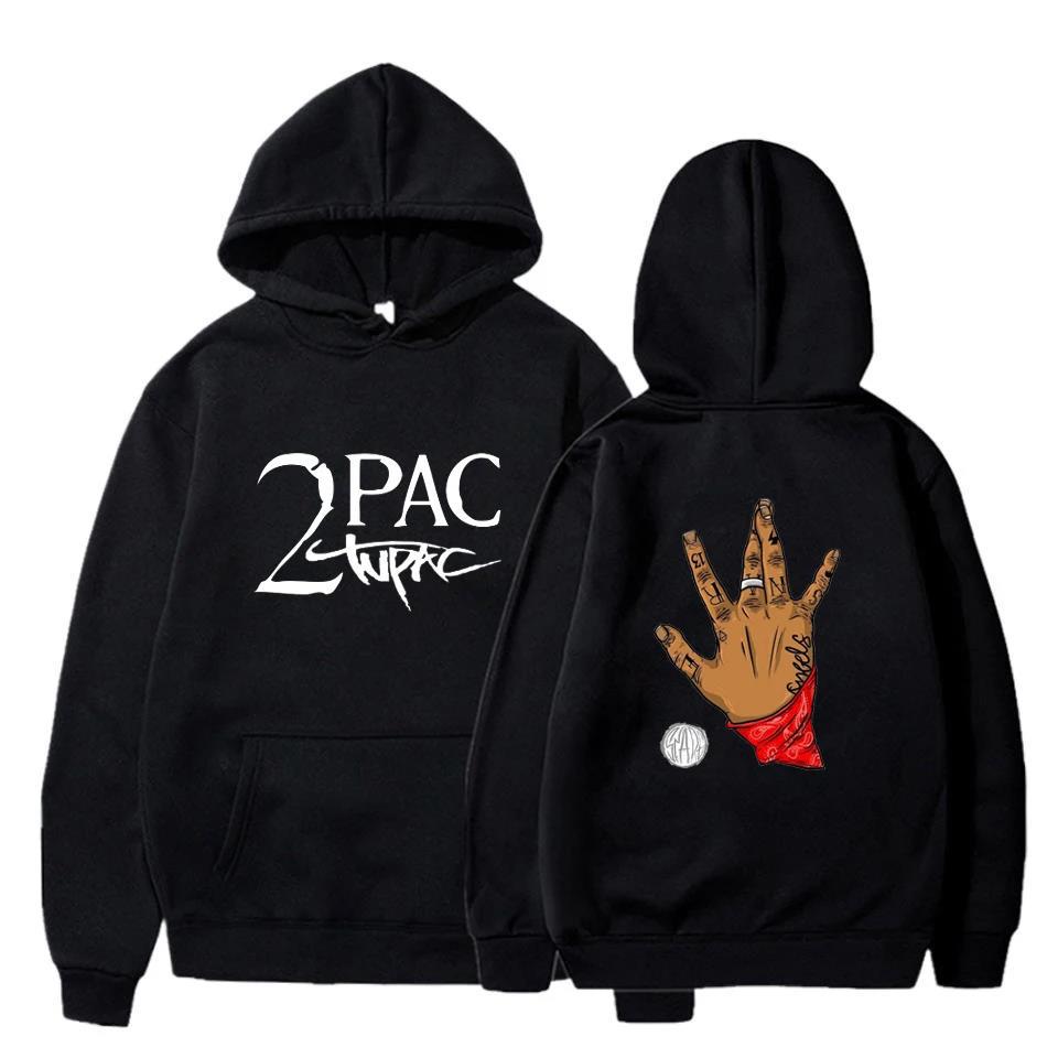 Gangsta Rap 2Pac Hoodies Sänger Grafikdruck Sweatshirts für Fans Lässige Langarm Kleidung für Männer/Frauen Sudaderas Hoody