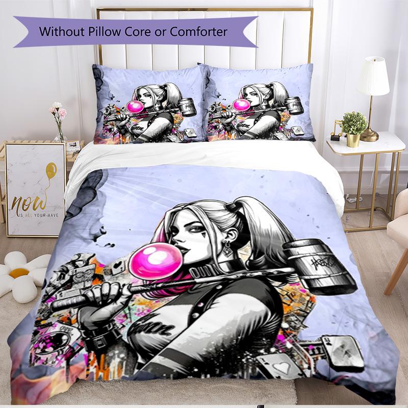 3pcs Duvet Cover Set (1*Duvet Cover + 2*Pillowcase, Without Core), Superhero Print Soft All‑Season Bedding Set, Home Bedroom Decor Gift