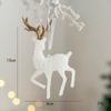 New Christmas Tree Decorations Pendant Xmas Tree White Elk Snowflake Ornaments Home Hanging Decoration 2025 New Year Party Decor