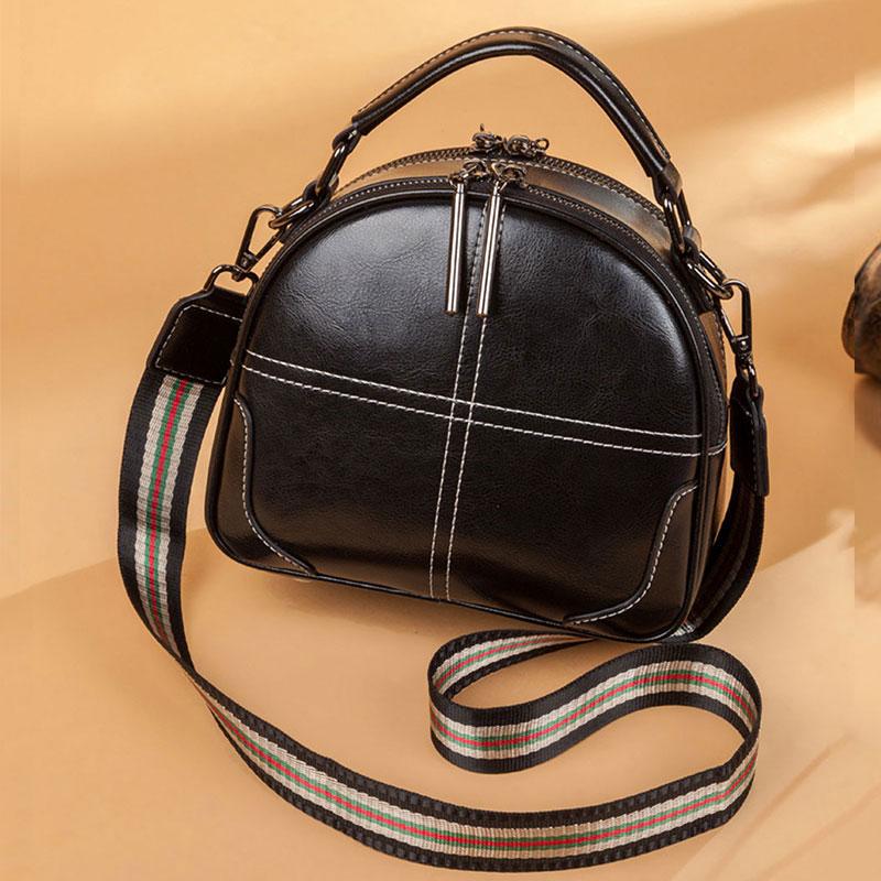 

Women s Bag Luxury Designer Leather Shoulder Bag Fashion Half Round Women Crossbody Bags Cowhide Female Handbags 9822