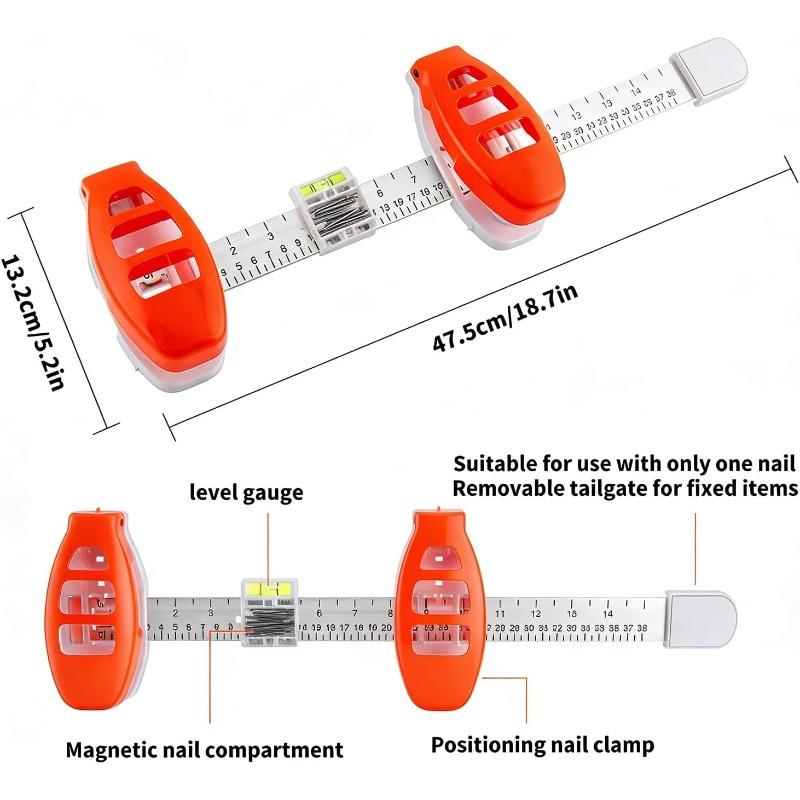 Level Ruler Picture Hanging Tool with Level– Easy Picture Hanging Tool with Built-in Level, Hanging Ruler & Marking System – Perfect Jig for Straight