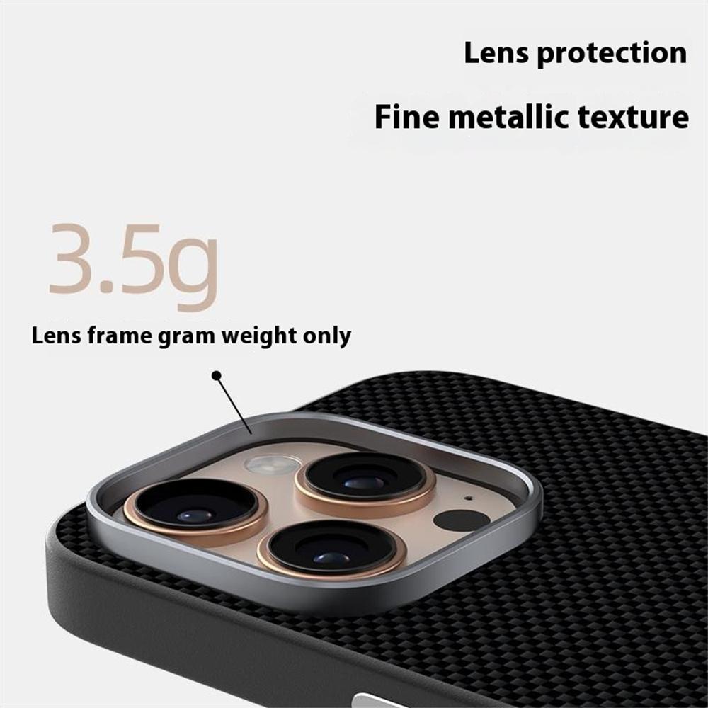 ABEEL For iPhone 16 Pro Case Compatible with MagSafe Printed PC TPU Aluminum Alloy Leather Phone Cover