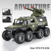 1:32 Scale Avtoros Shaman Sabertooth Armored Police Car Model Toys Metal Diecast Sound Light Doors Opened Pull Back Boys Gifts