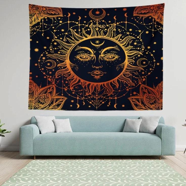 Home Decor Living Room Bedroom Tapestry Mandala Sun Lotus Wall Sofa Hanging