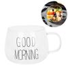 Coffee Cup Transparent Borosilicate Glass Mug with Handle for Milk Tea Cocktail Beverage