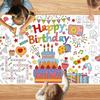 Kids Birthday Party Graffiti Tablecloth Disposable Giant Coloring Paper Poster Waterproof Drawing Background Wall Decor