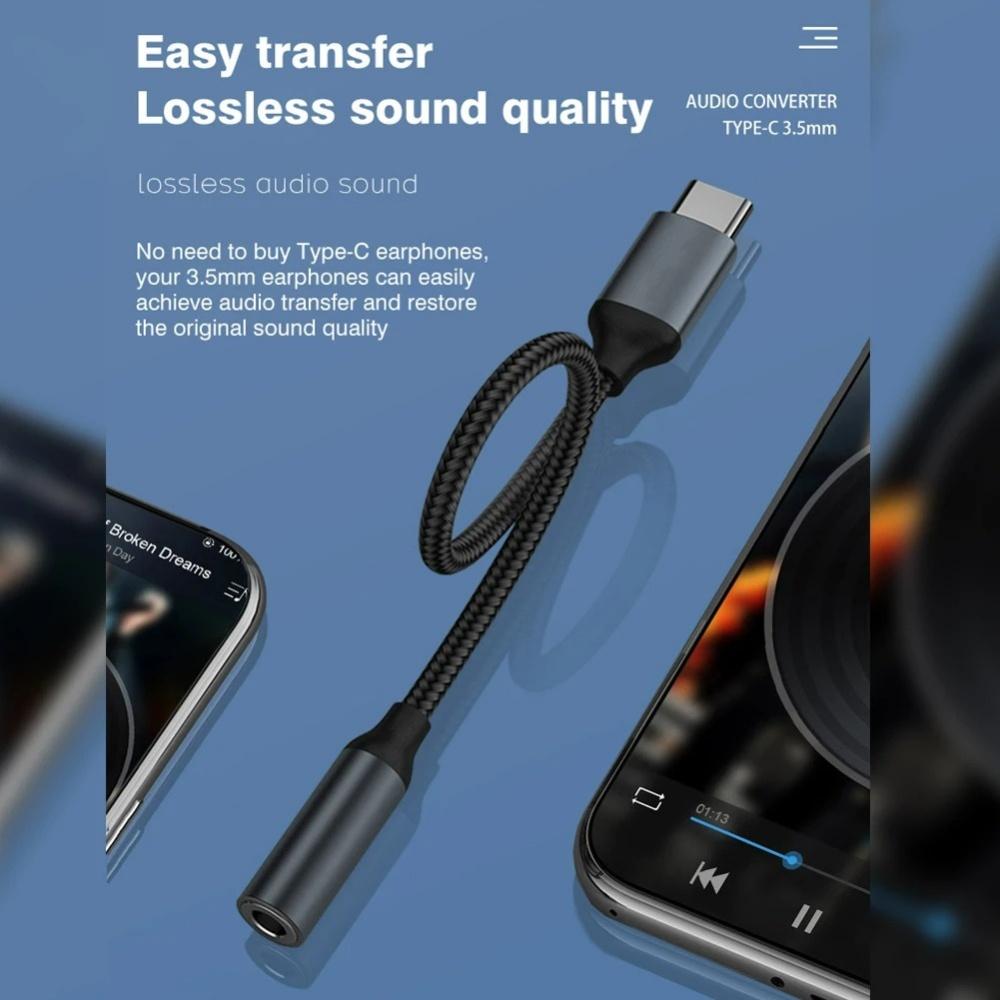 USB Type C To 3.5 Jack Earphone Adapter USB-C 3 5mm Audio Cable Converter For IPhone 15 15 Pro MAX Samsung Galaxy Huawei Xiaomi