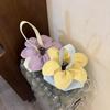 Bow Printed Flower Drawstring Handbag Polyester Storage Bag Vintage Polka Dot Tote Bag  Shopping