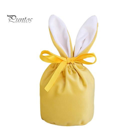 

Симпатичные заячьи уши, дизайн, тканевый подарочный пакет для конфет, органайзер для конфет, подарочная коробка, упаковочная сумка, товары для вечеринок жёлтый