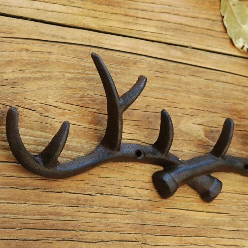 New Antler Hook European Style Wall Hanging Decorative Hanger Row Hook Bedroom Clothing Store Home Decoration 34.5x11x4.5cm