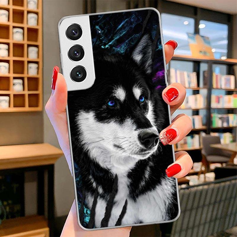 Siberian Husky Dog Cover Phone Case For Samsung Galaxy S26 S25 Edge S24 Ultra S23 S22 Plus S21 S20 FE Soft Fundas Shell Galaxy S