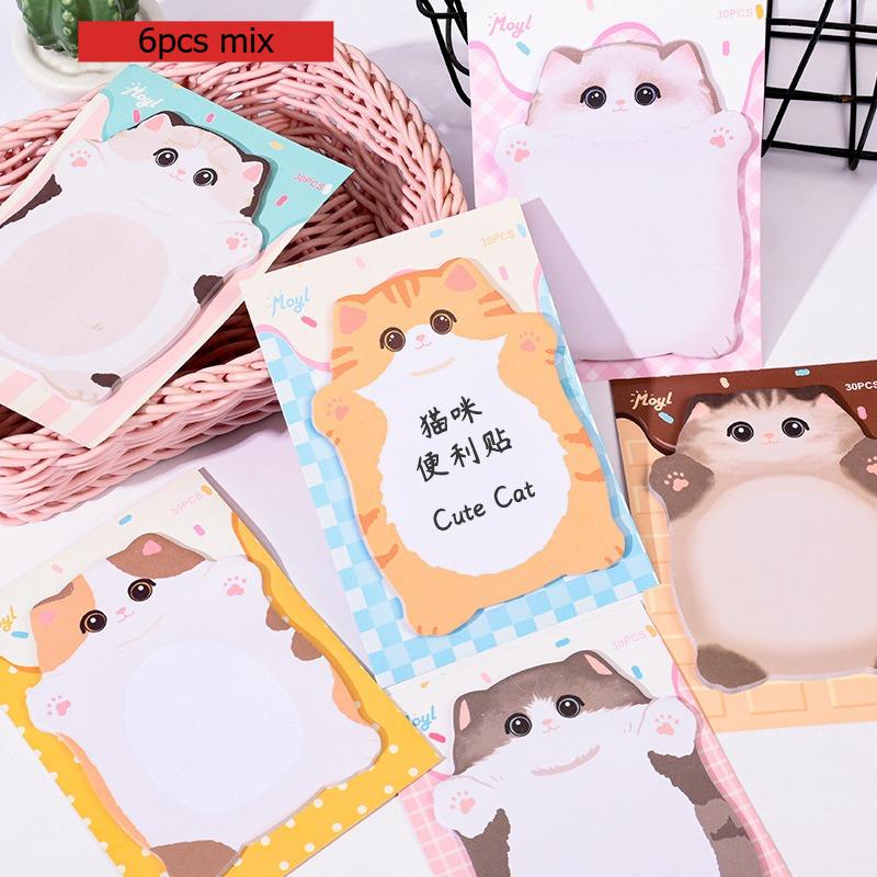 Office School Supplies Cute Animal Sticky Notes Girly Heart Mark Small N Times Hug Cat Memo Pad Kawaii Stationery Lovely Gift