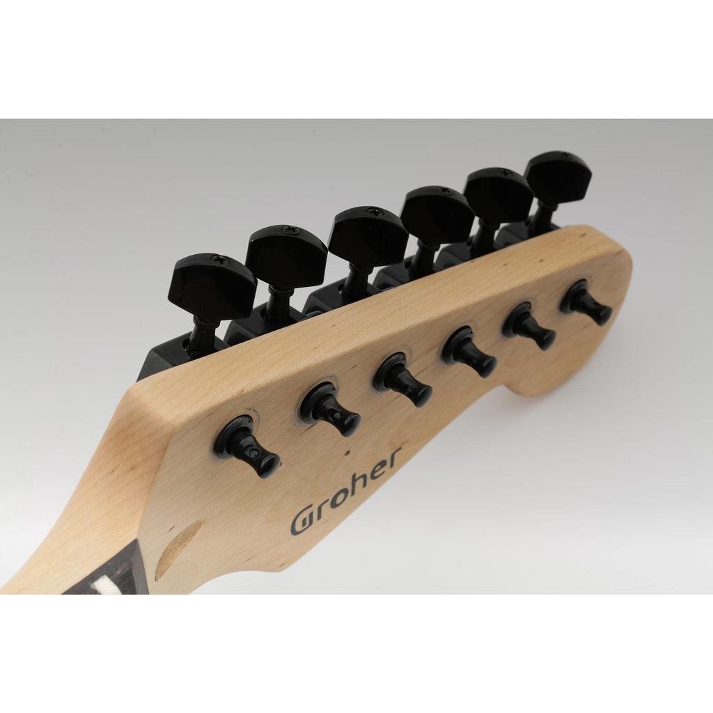 Musiclily Pro Guitar Tuners for Electric Black 6-Piece Strat/Telecaster Guitars,