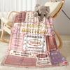 Vintage Birthday Celebration Blanket Soft Warm Cozy Perfect for Seaside Picnics Sofa All-Season Use Stylish Decor
