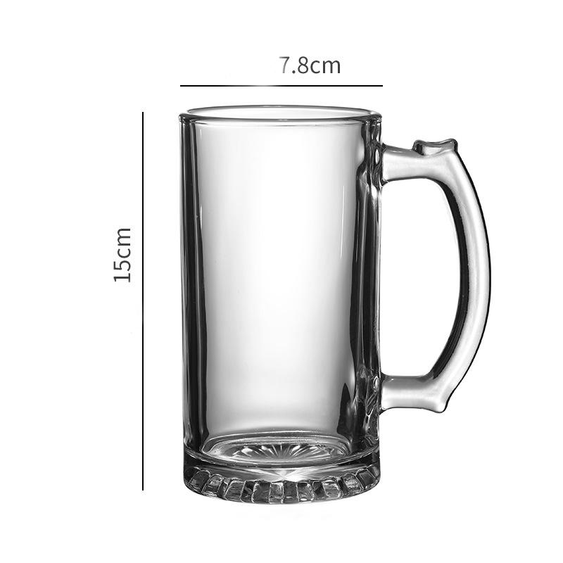 

480 мл Классический бокал для вина с толстым дном Вечеринка Бар Винные принадлежности Бокал для крафтового пива с ручкой Посуда для напитков Термостойкая чашка для чая 1pcs