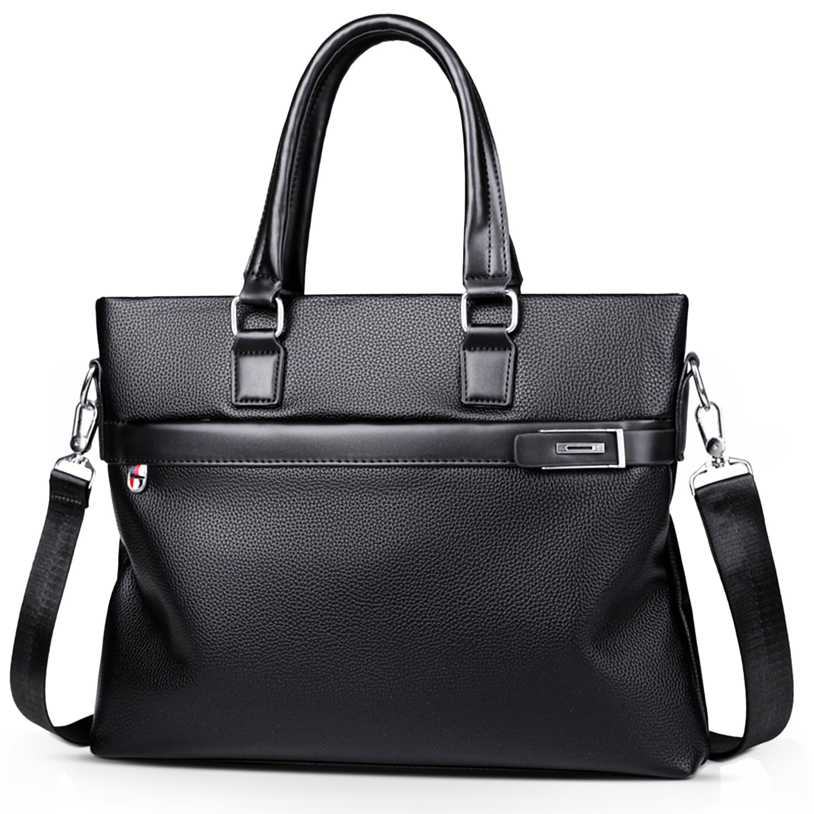 

Деловой большой мессенджер, совместимый с 14-дюймовым PU, деловой кроссбоди для работы, для поиска работы, для рекрутинга, водонепроницаемый, для бизнеса, черный [TRMF] сумка, мужской портфель, чёрный