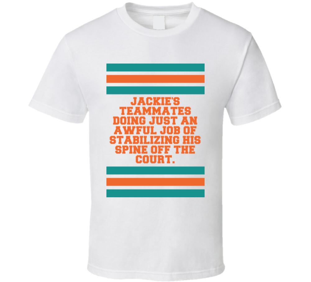 Товарищи Джеки делают просто ужасную работу по стабилизации его позвоночника за пределами площадки 2XL