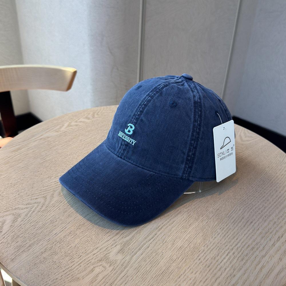 Designer original Sen Li deep top big head baseball cap men and women simple and versatile face small sunscreen cap