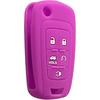 Key Fob Cover for Equinox Cruze: 5 Buttons Silicone Key Fob Case Fit for Chevy Camaro Malibu Impala Sonic Buick Regal Crosse Cascada Verano GMC