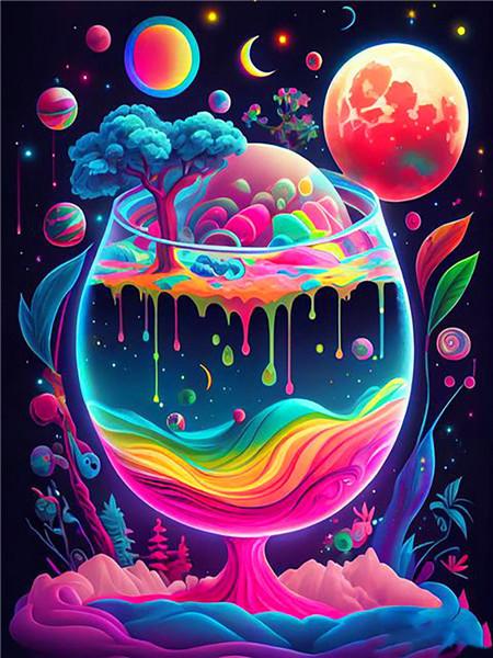 2023 Ice Cream Cup 5D Diamond Painting New Collection Mosaic Landscape Cross Stitch Embroidery Kit Cartoon Rhinestone Decor