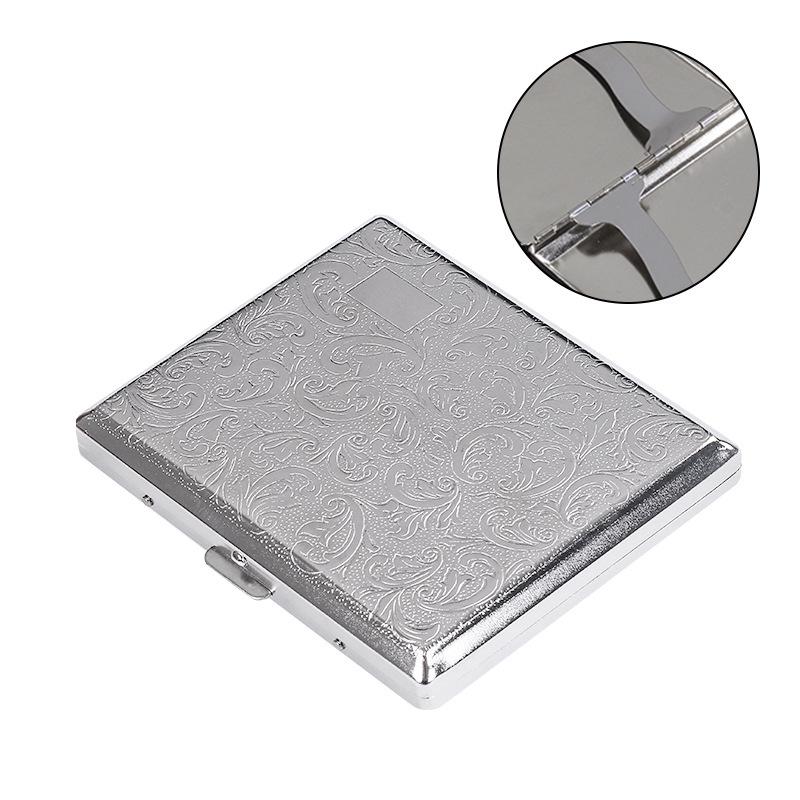 Stylish 18-Capacity Crushproof Metal Cigarette Case for Men
