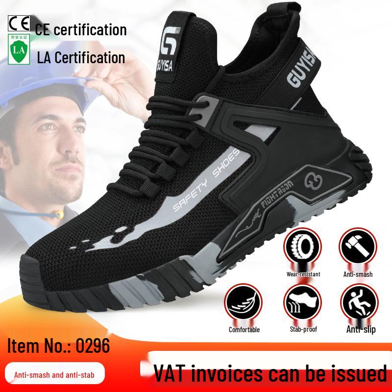 Herren-Sicherheitsschuhe für alle Jahreszeiten: Langlebig, Bequem, Stoßfest, Durchstichfest, Rutschfest Stahlkappenschutz.