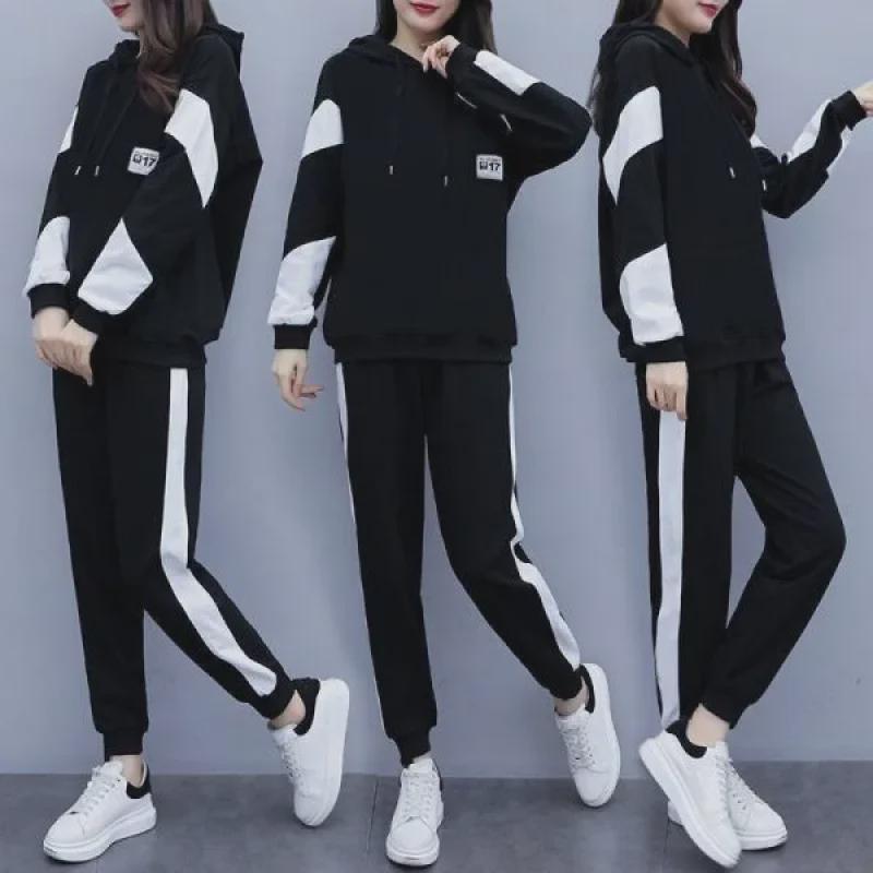 2024 Spring/Autumn Plus Size Women's Loose Casual Sports Two-Piece Suit