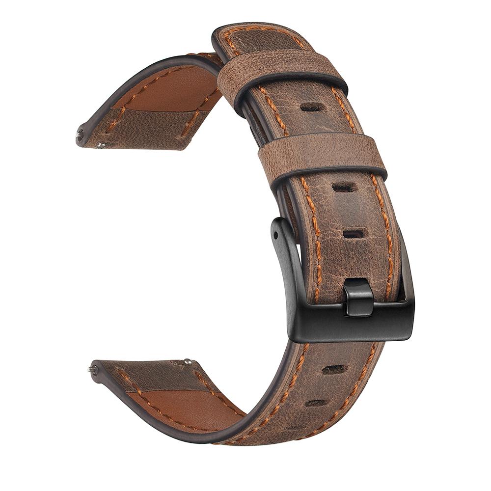 

Vinatge Distressed Leather Strap For Huawei Watch GT 2 Bracelet For Samsung Galaxy Active 2 Amazfit Bip 20mm 22mm Watchbands 20mm хаки